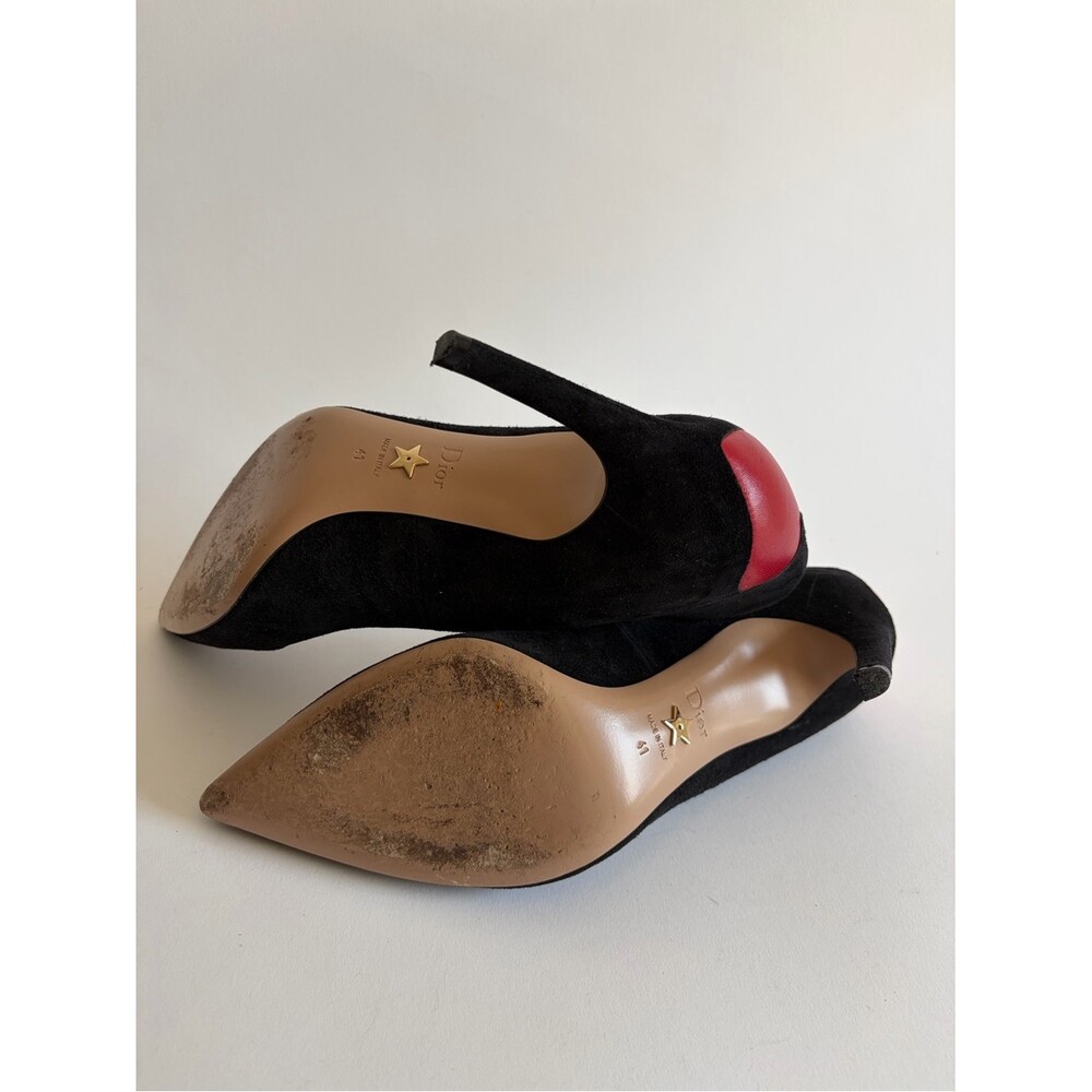 Dior Dioramour Black Suede Pointed-Toe Pumps - Picture 7 of 7